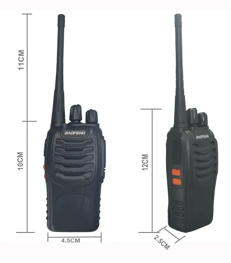 2023 Original 5/12W 2/4PCS Baofeng BF-888S Walkie Talkie UHF 400-470MHz BF 888S Cheap Two Way ham Radios Transceiver USB Plug