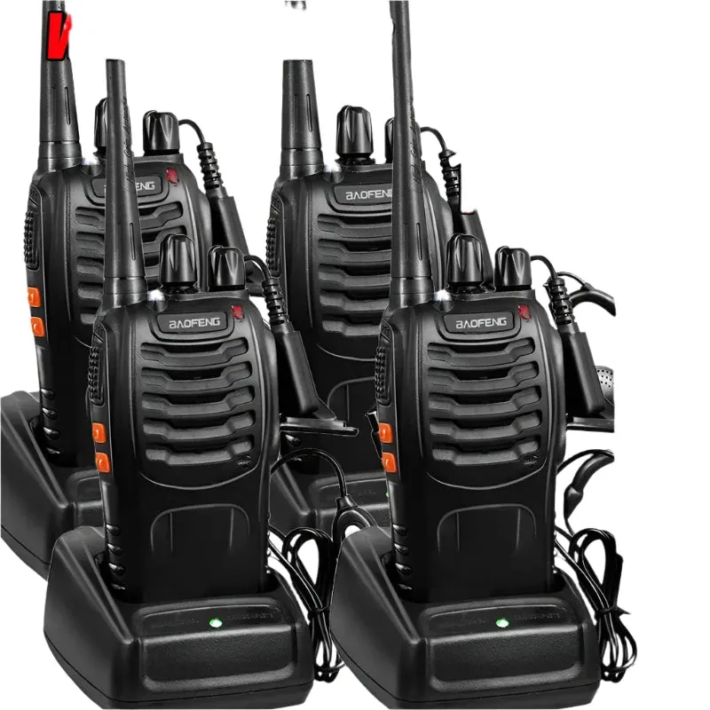 2023 Original 5/12W 2/4PCS Baofeng BF-888S Walkie Talkie UHF 400-470MHz BF 888S Cheap Two Way ham Radios Transceiver USB Plug