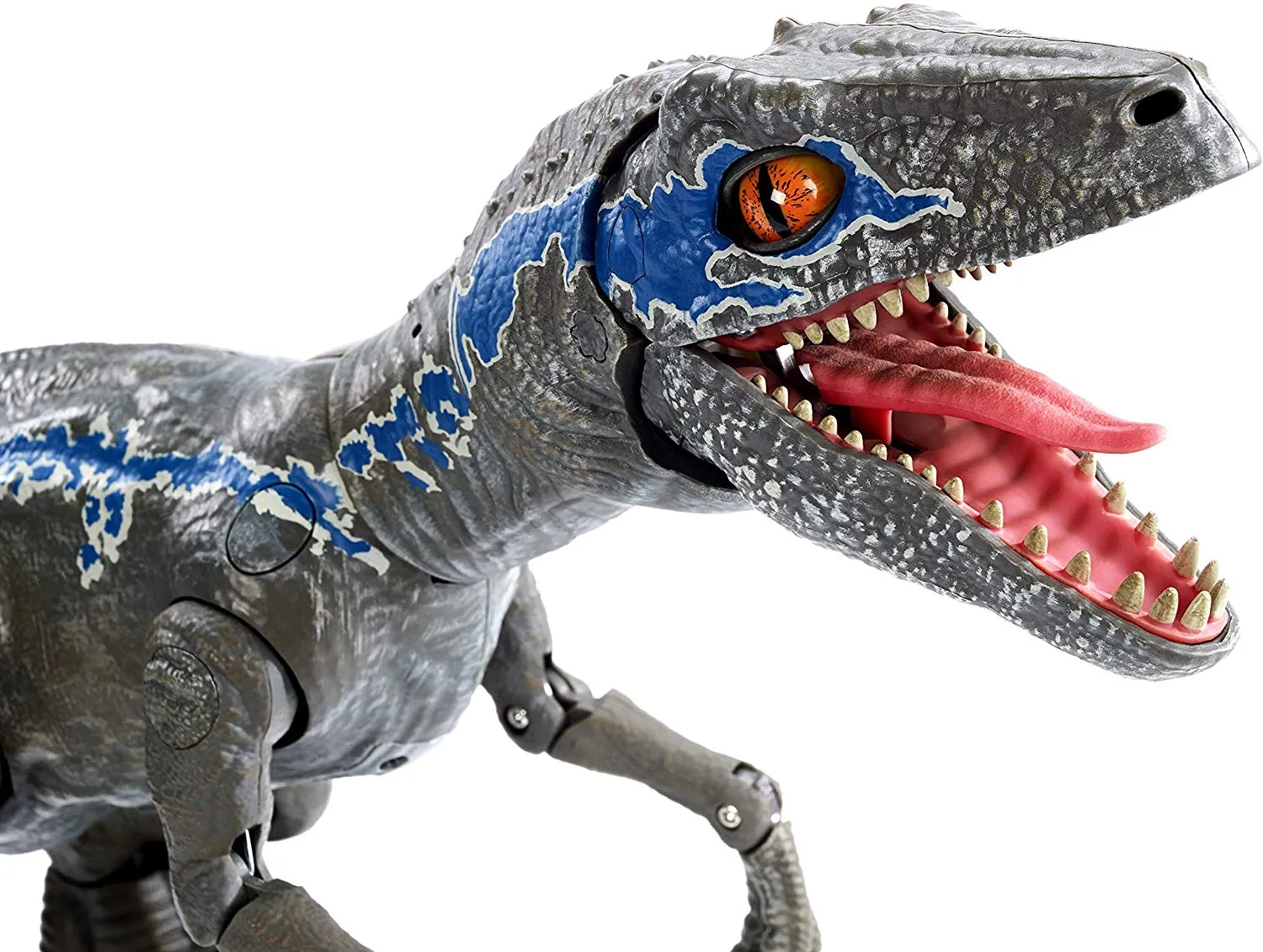 24" Inch Long HUGE Alpha Blue Training Raptor (INTERACTIVE AI) Trainable Dinosaur 1/6 Scale Figure