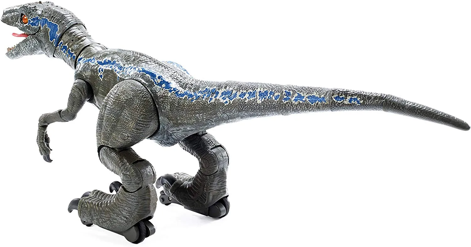 24" Inch Long HUGE Alpha Blue Training Raptor (INTERACTIVE AI) Trainable Dinosaur 1/6 Scale Figure