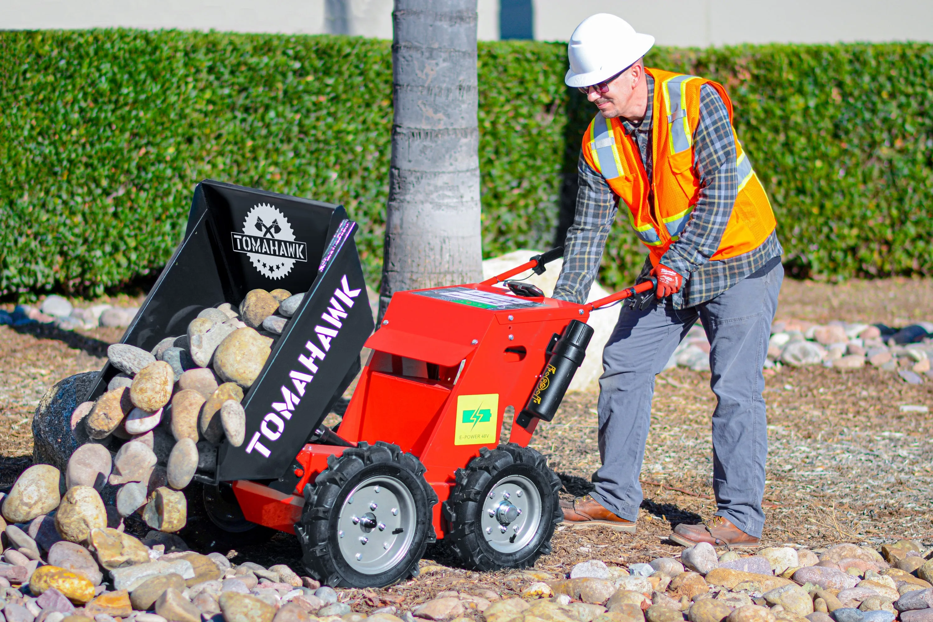 30" Concrete Power Buggy Electric Battery Mini Dumper 660-lb. Bucket Capacity