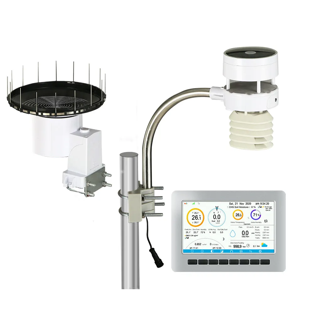 7" HD Display Weather Station, WiFi, Solar Anemometer - Devanti