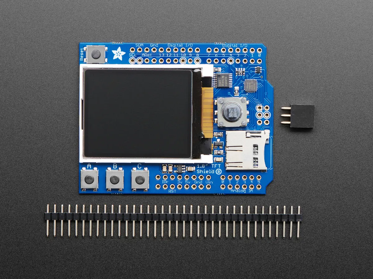 Adafruit 1.8" 18-bit Color TFT Shield for Arduino with microSD and Joystick