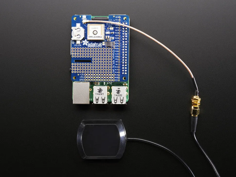 Adafruit Ultimate GPS HAT for Raspberry Pi A /B /Pi 2/3/Pi 4 - Mini Kit