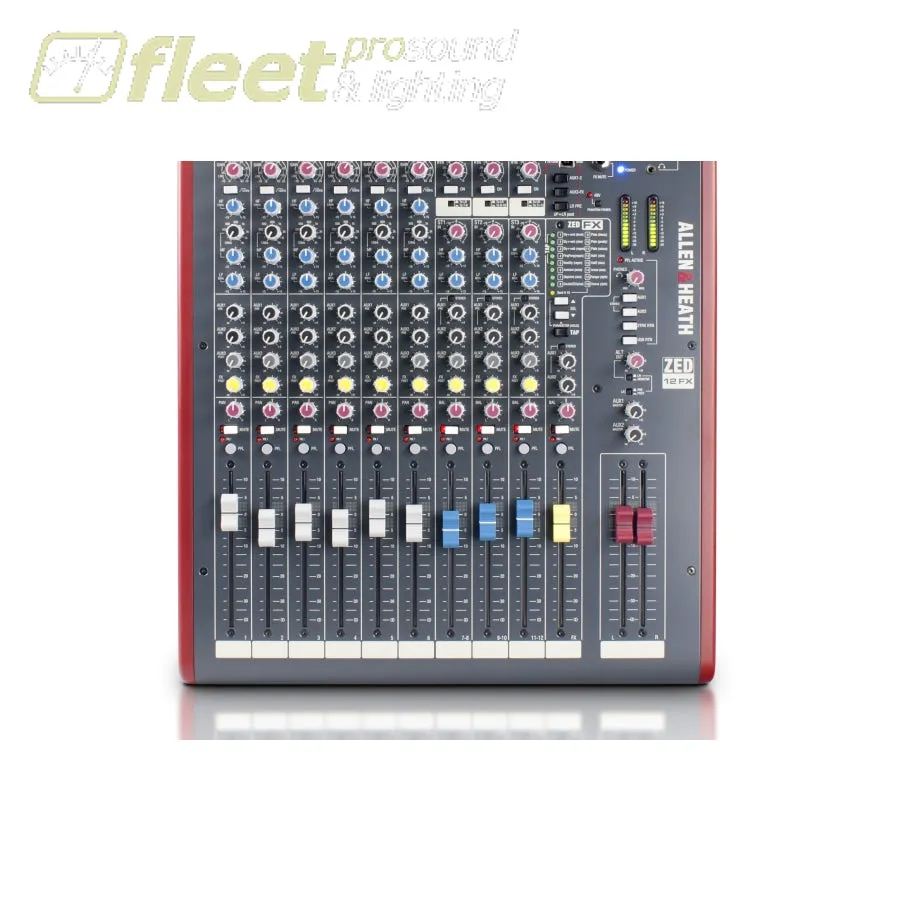 Allen & Heath ZED-12FX Multipurpose Mixer with FX for Live Sound and Recording