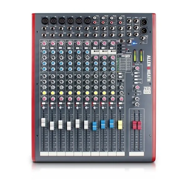 Allen and Heath ZED-12FX 12-Channel Recording Mixer with USB Connection and Effects