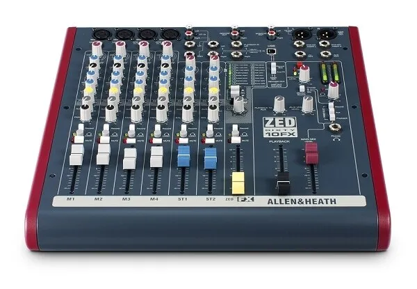 Allen and Heath ZED60-10FX 6 Channel Mixer with Digital Effects and USB Connectivity