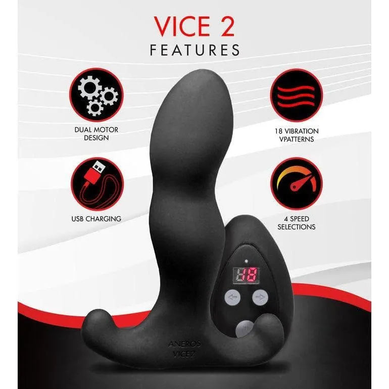 Sure! Here’s an optimized title for the product with added modifiers:

Enhanced Aneros Vice 2 Rechargeable Remote-Controlled Prostate Stimulator with Powerful Vibrations & Ergonomic Design