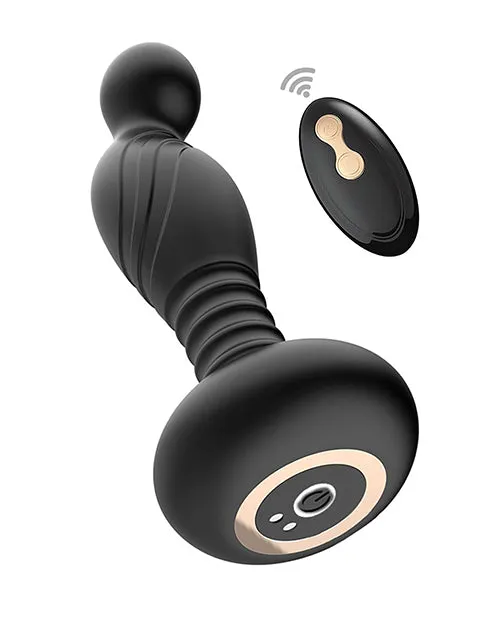 Ass-sation Remote Vibrating P Spot Plug - Black