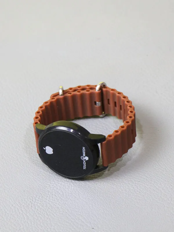 Brown LED Touch Wrist Watch For Mens/Boys MW53