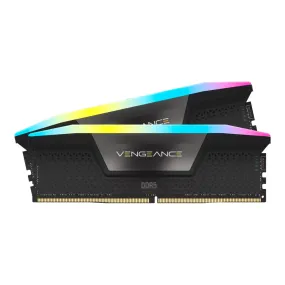 Corsair Vengeance RGB RAM, 48 GB DDR5 (2x24 GB), 6400 MHz, CL36, CMH48GX5M2B6400C36, black