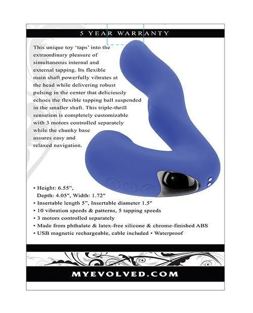 Advanced Tappity Tap Vibrator - Vibrant Blue Edition