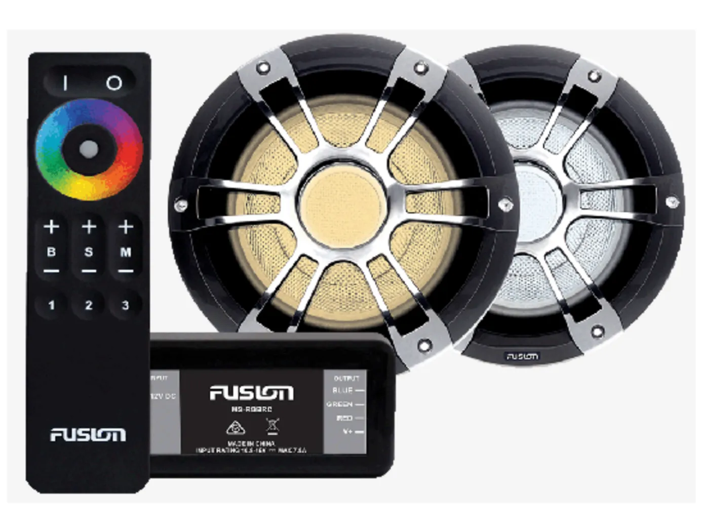 Fusion 6.5" LED Speakers 230W Sports Chrome with Free LED Controller