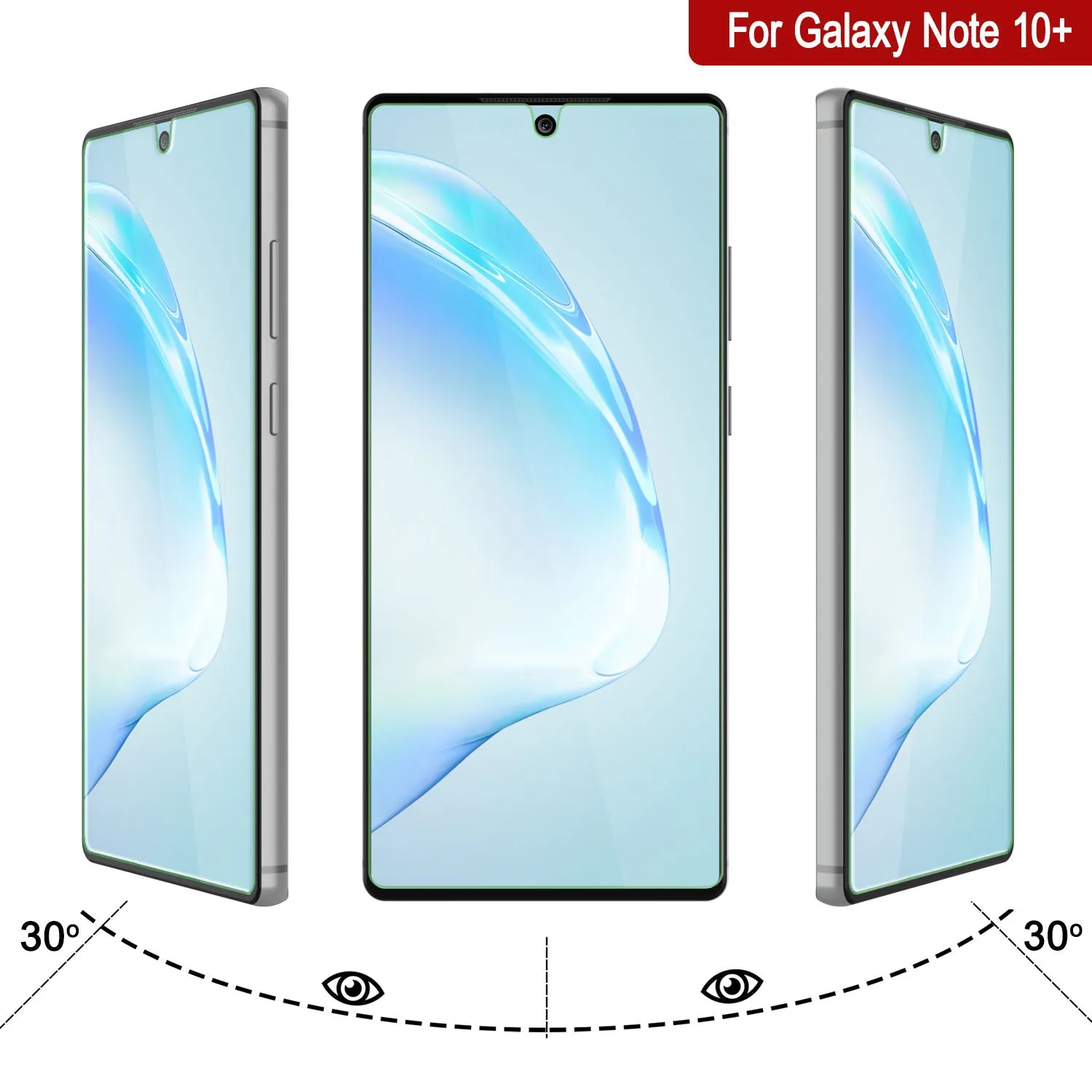 Galaxy Note 10  Plus Clear Punkcase Glass SHIELD Tempered Glass Screen Protector 0.33mm Thick 9H Glass