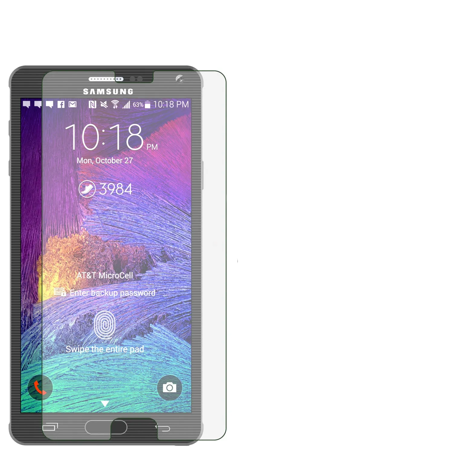 Galaxy Note 4 Punkcase Glass SHIELD Tempered Glass Screen Protector 0.33mm Thick 9H Glass Screen