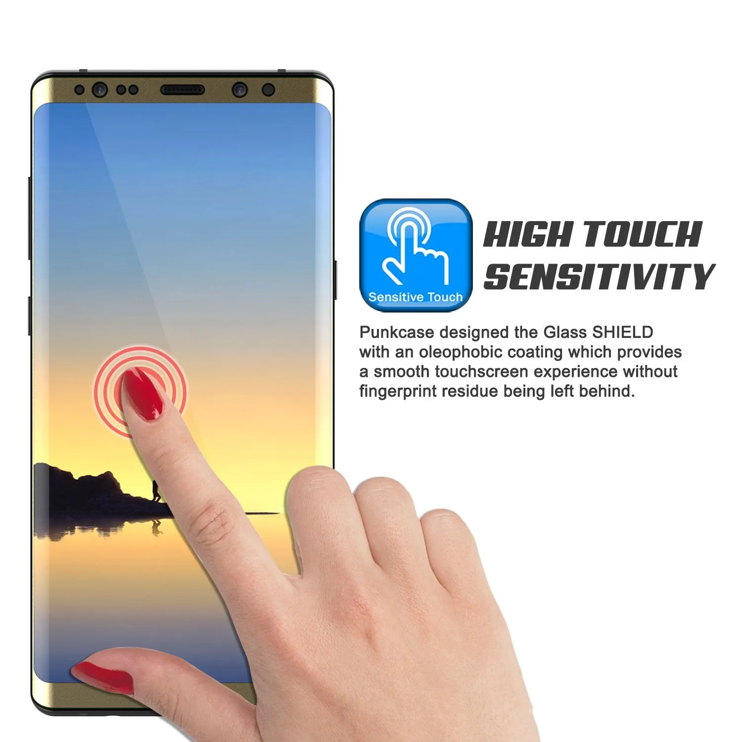 Galaxy Note 9 Gold Punkcase Glass SHIELD Tempered Glass Screen Protector 0.33mm Thick 9H Glass