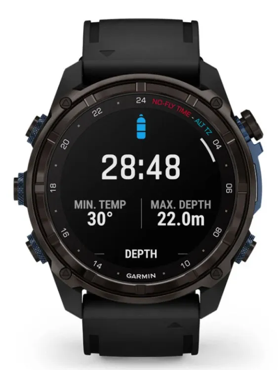 Garmin Descent Mk3i - 51mm Carbon DLC Titanium with Silicone Band