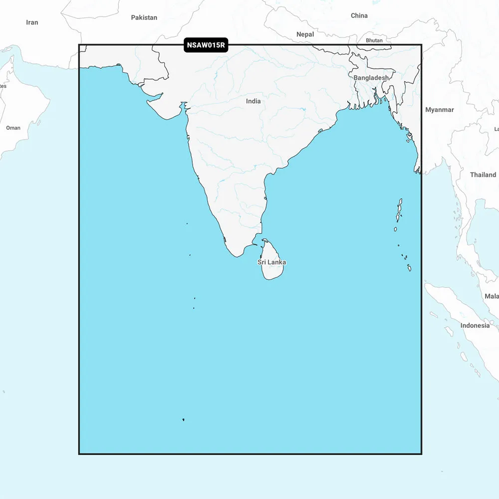 Garmin Navionics  NSAW015R - Indian Subcontinent - Marine Chart [010-C1230-20]