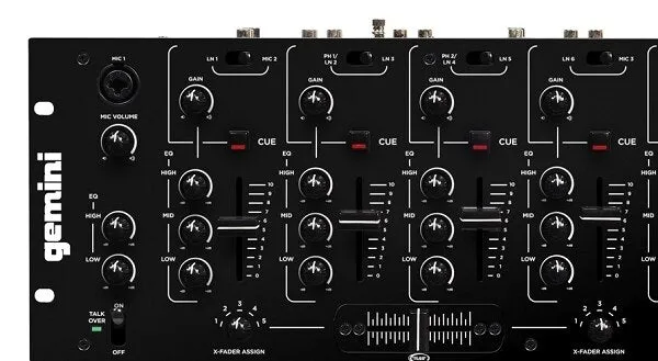 Gemini RMX5 Professional 5-Channel 19 DJ Mixer"