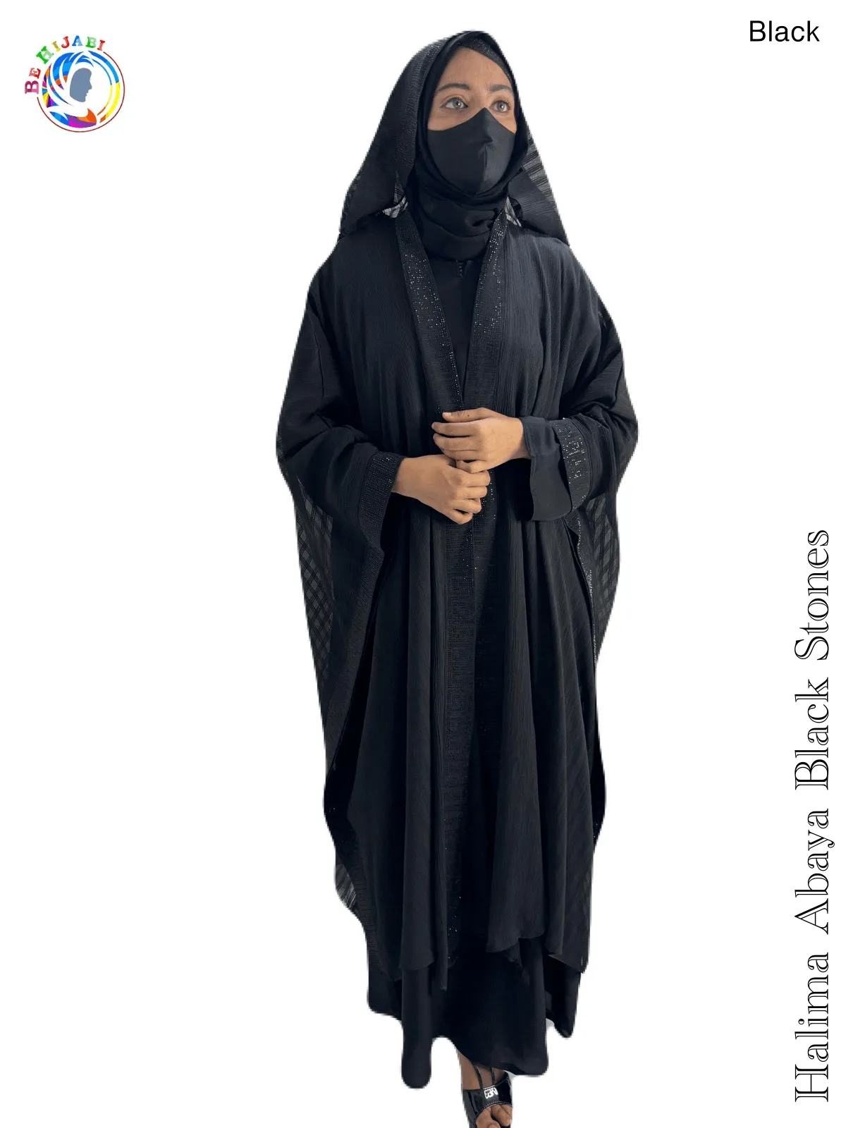 Halima Abaya Black Stones