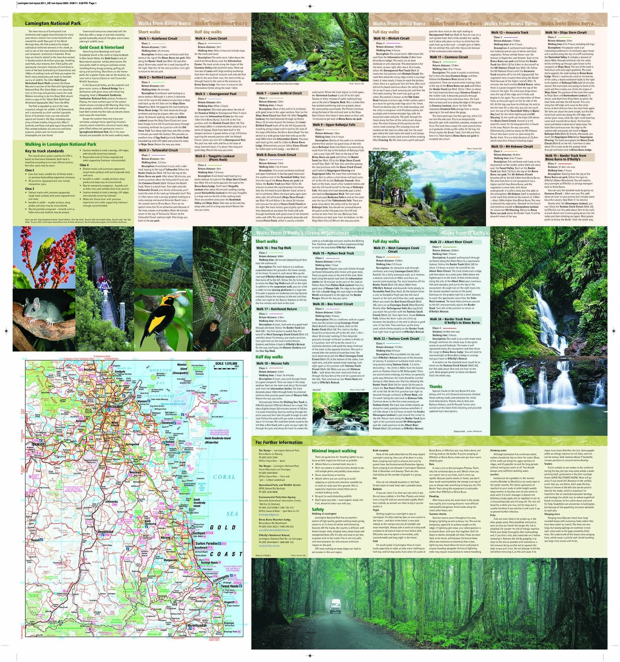 Hema Maps Lamington National Park Map