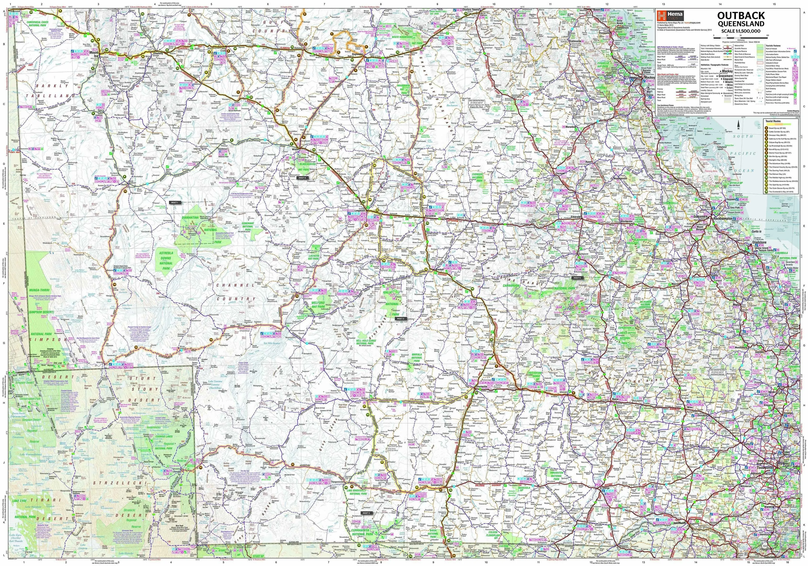 Hema Maps Outback Queensland Map