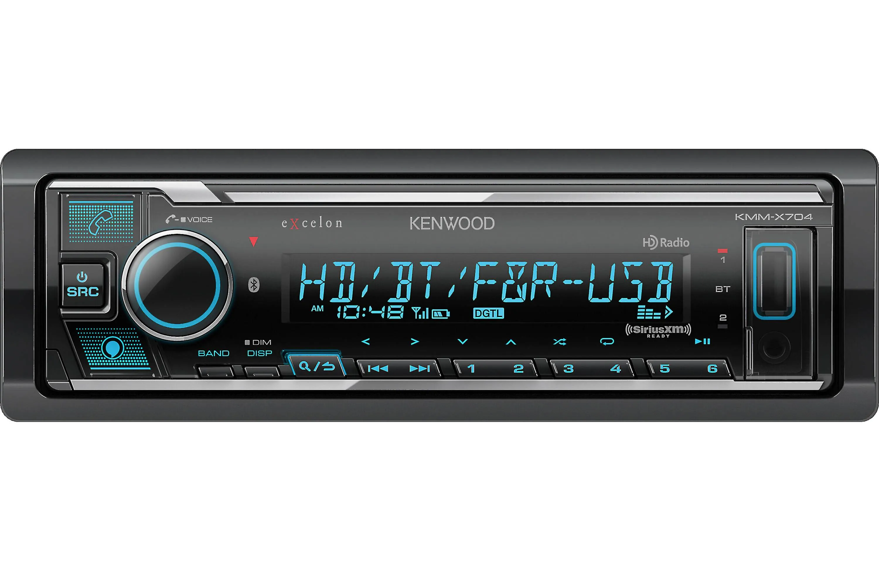 Kenwood Excelon KMM-X704 Digital Media Receiver with Bluetooth and HD Radio