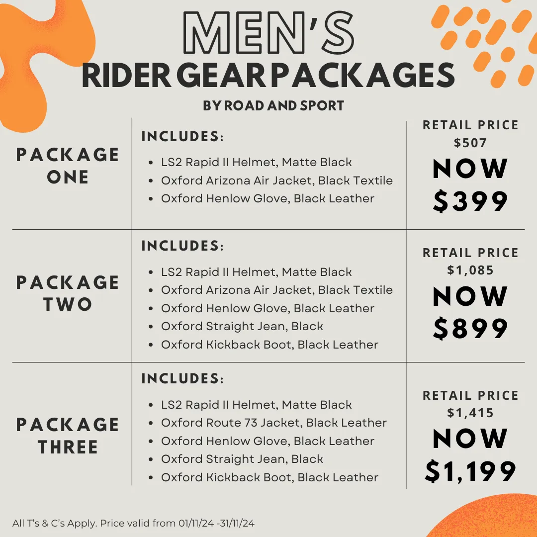 MEN'S RIDING GEAR PACKAGE 1