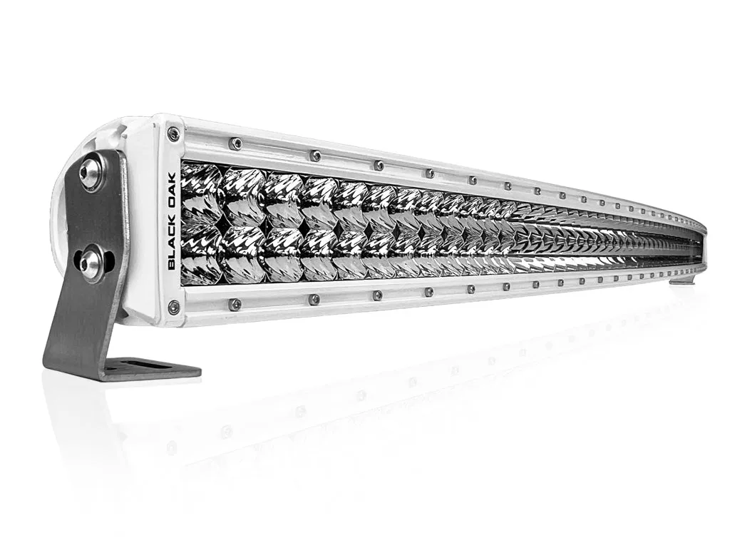 New - 60 Inch Marine Curved: Black Oak LED Pro Series 3.0 Double Row LED Light Bar - Combo, Flood, or Spot Optics (360w/600w)