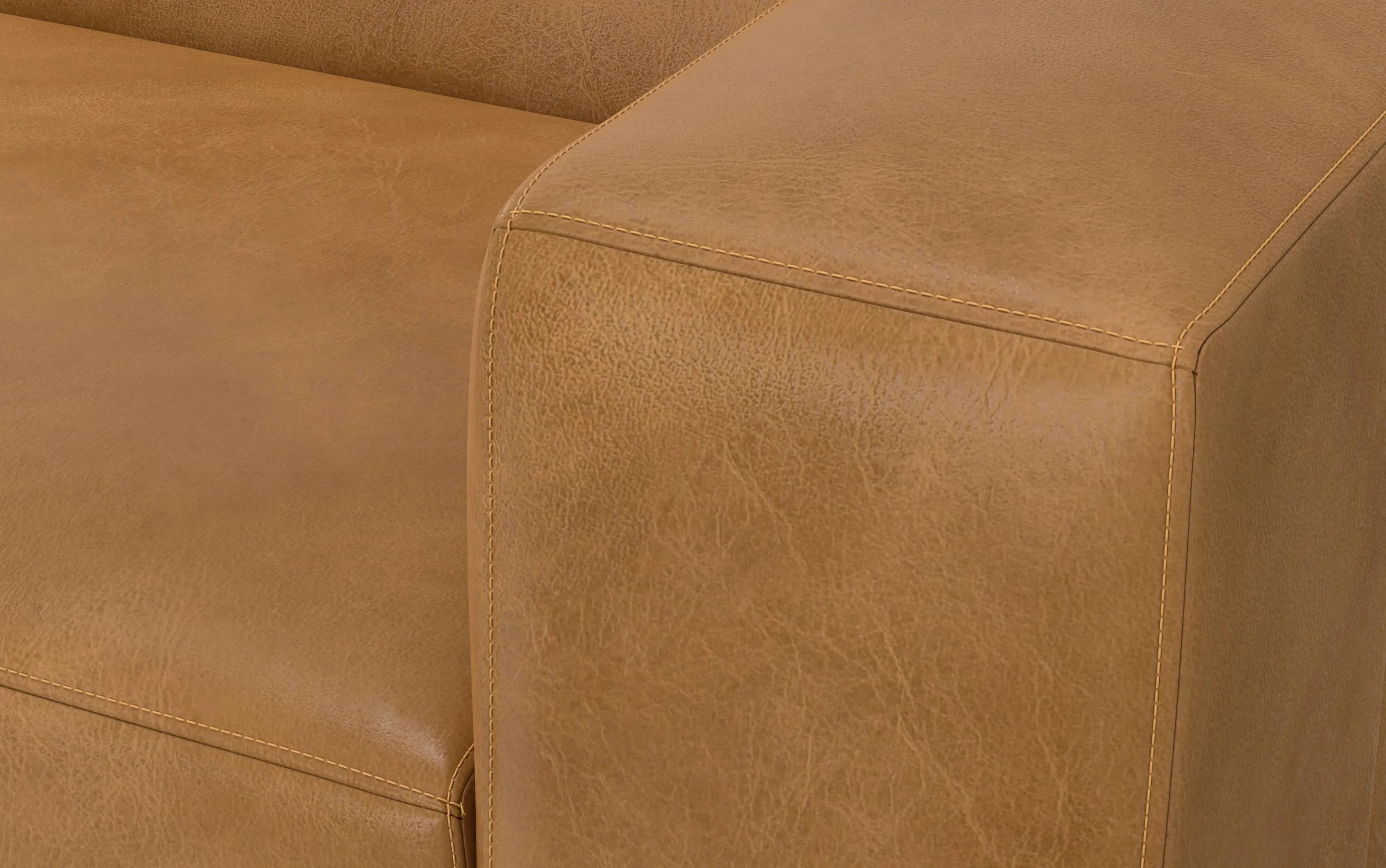 Rex 2 Seater Sofa and Left Chaise in Genuine Leather