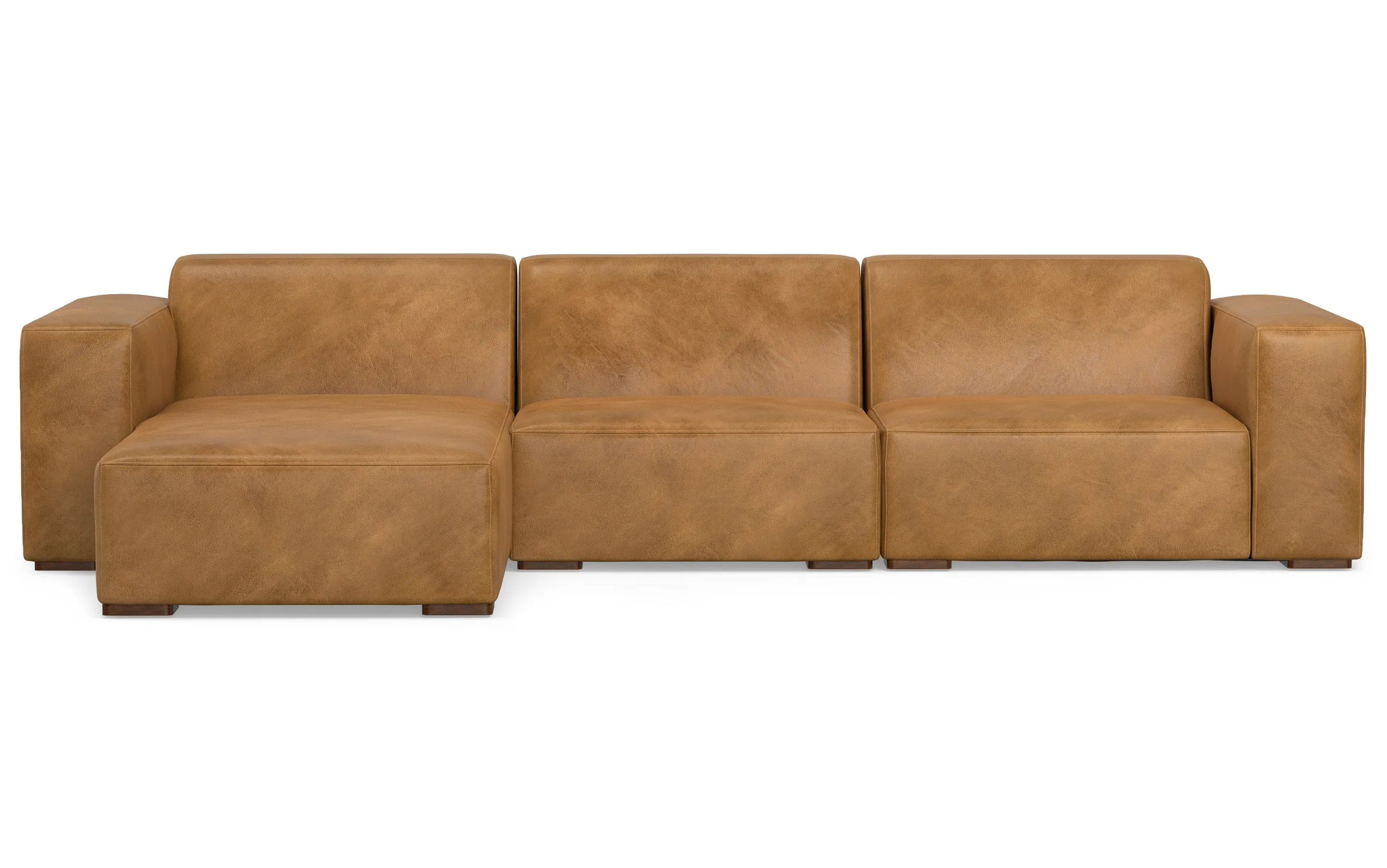 Rex 2 Seater Sofa and Left Chaise in Genuine Leather