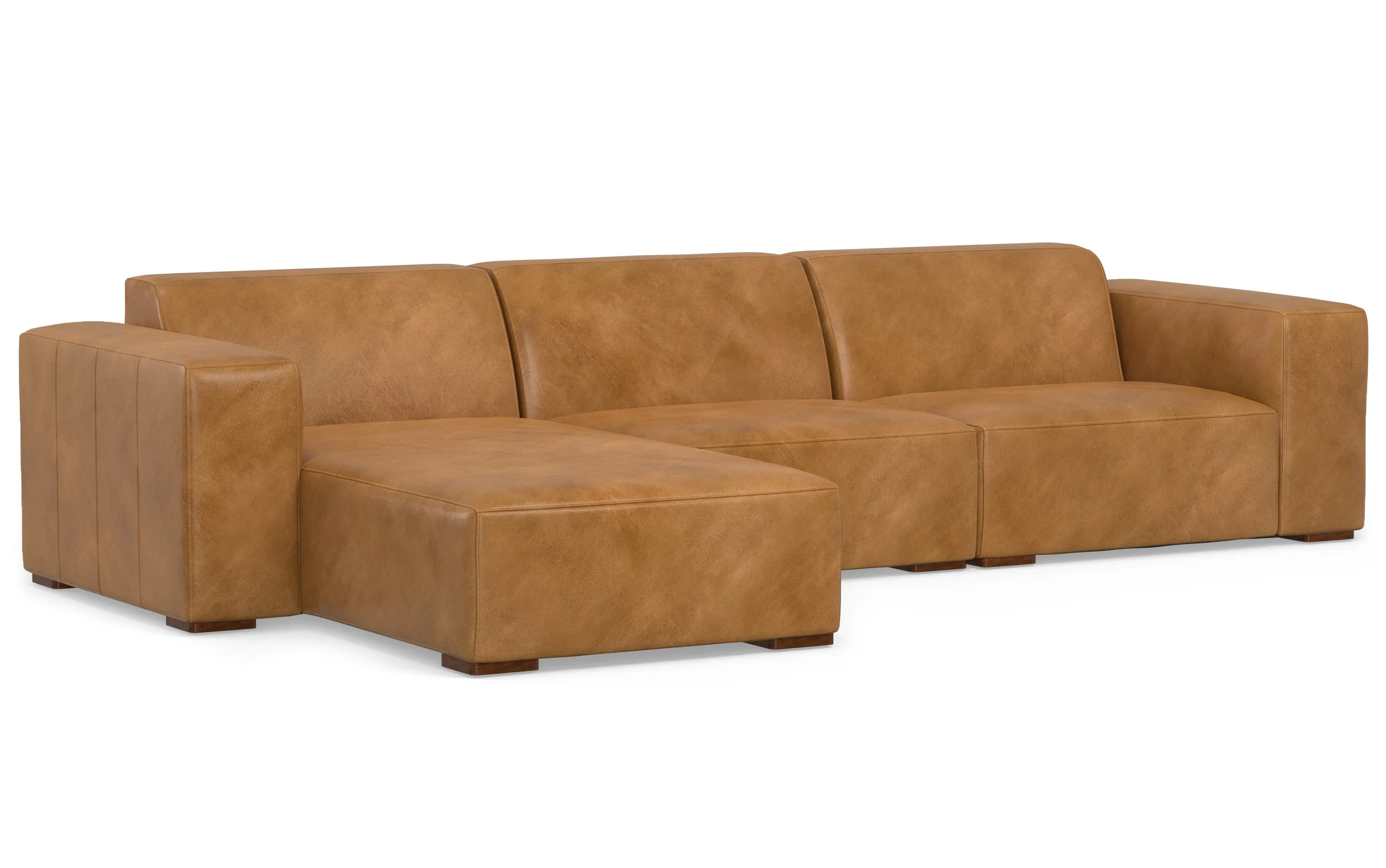 Rex 2 Seater Sofa and Left Chaise in Genuine Leather