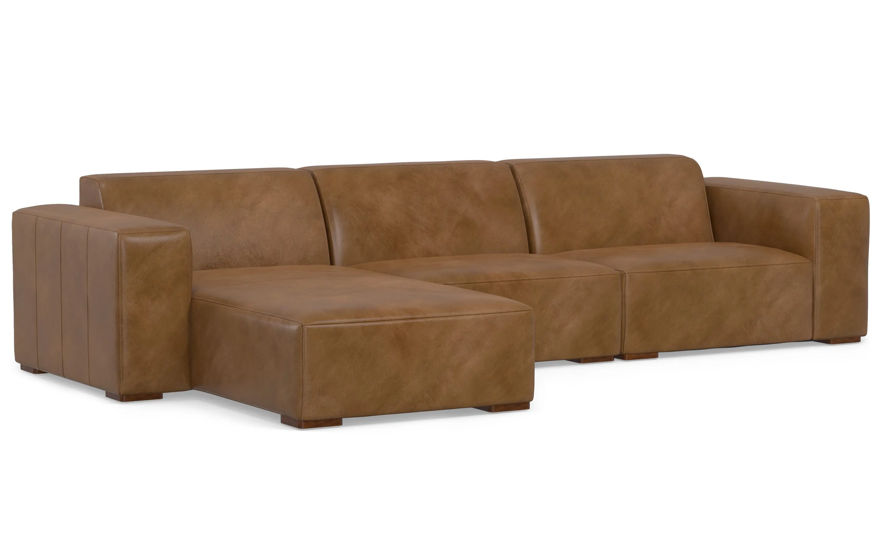 Rex 2 Seater Sofa and Left Chaise in Genuine Leather