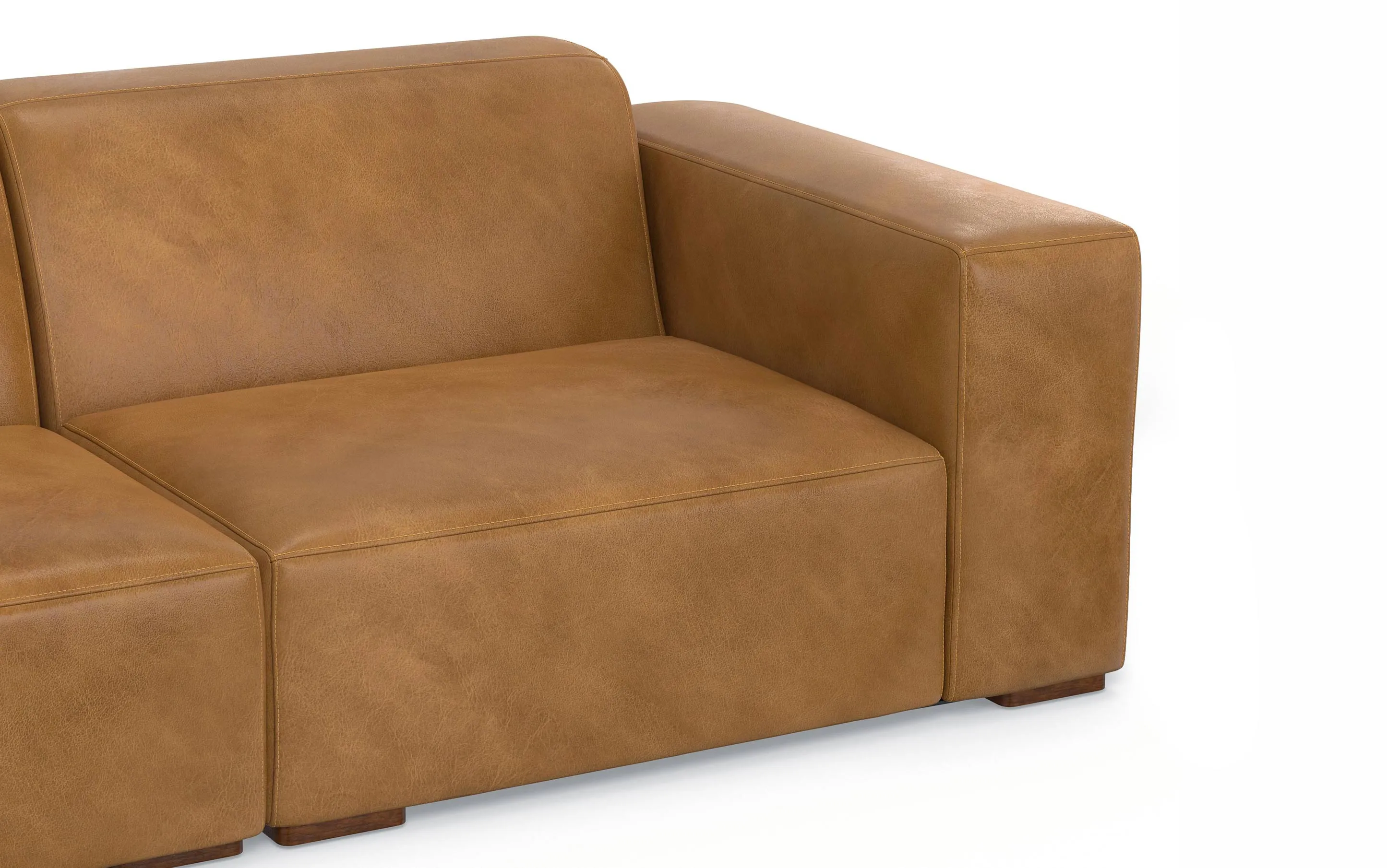 Rex 2 Seater Sofa and Left Chaise in Genuine Leather