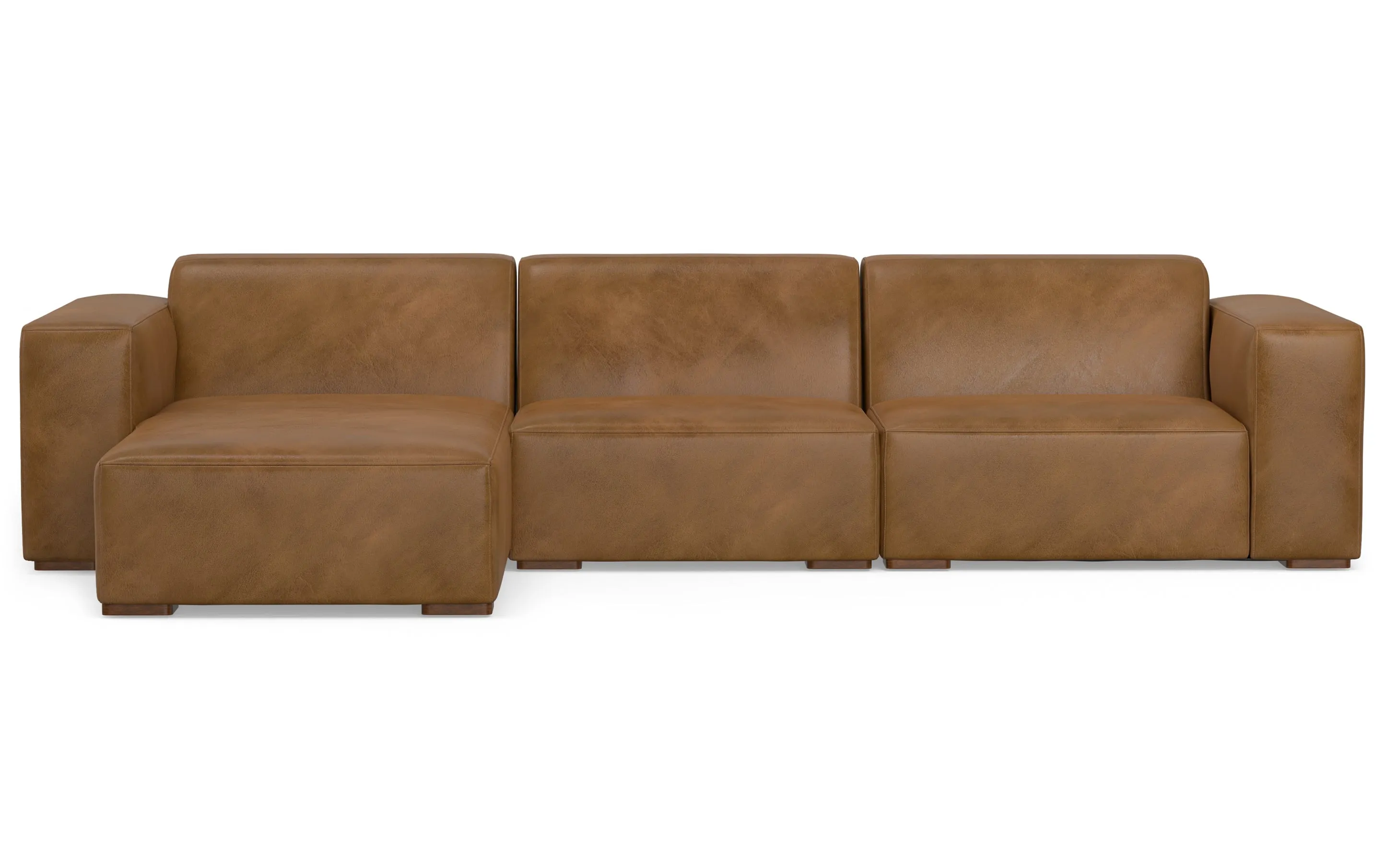 Rex 2 Seater Sofa and Left Chaise in Genuine Leather