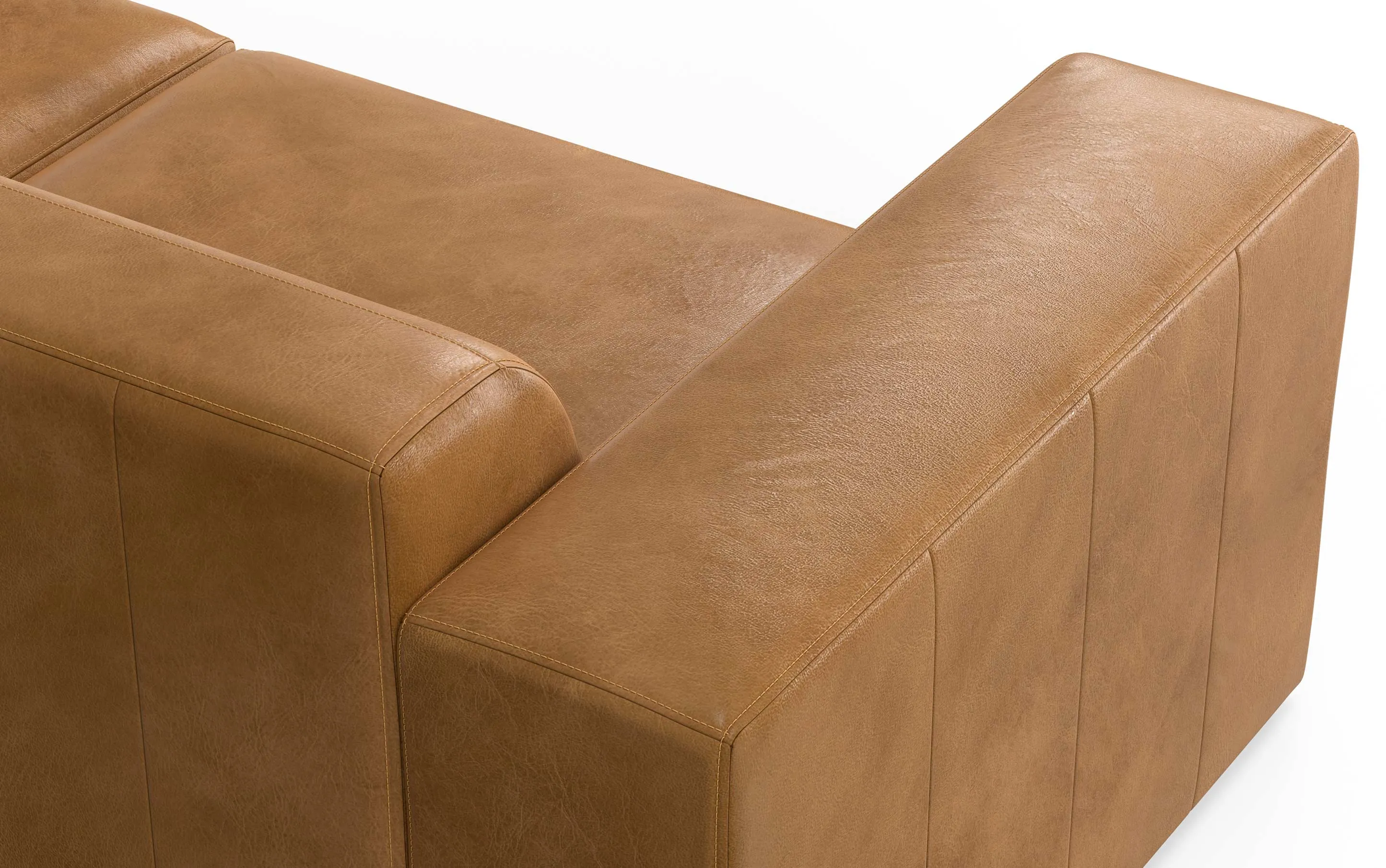 Rex 2 Seater Sofa and Ottoman in Genuine Leather