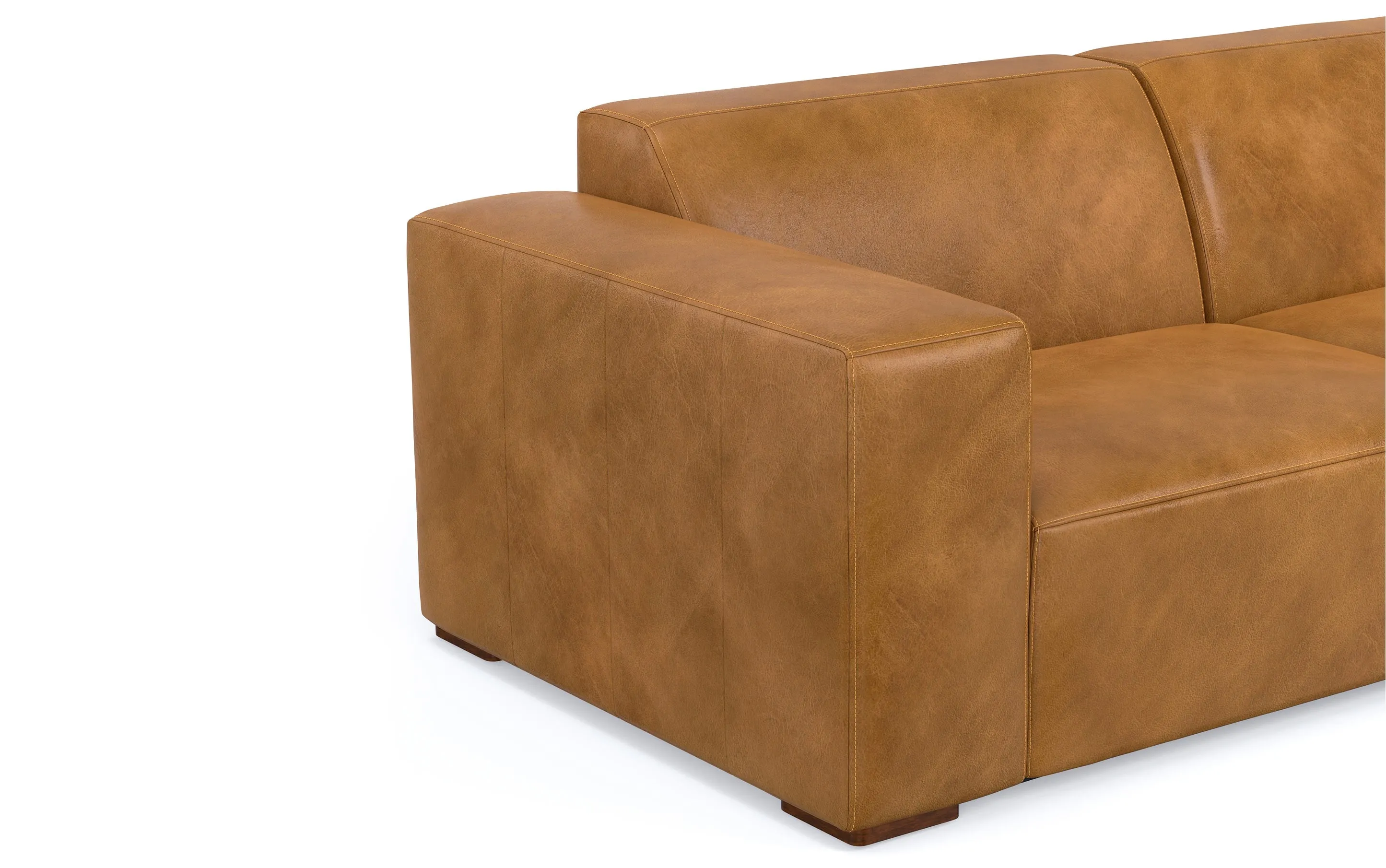 Rex 2 Seater Sofa and Ottoman in Genuine Leather