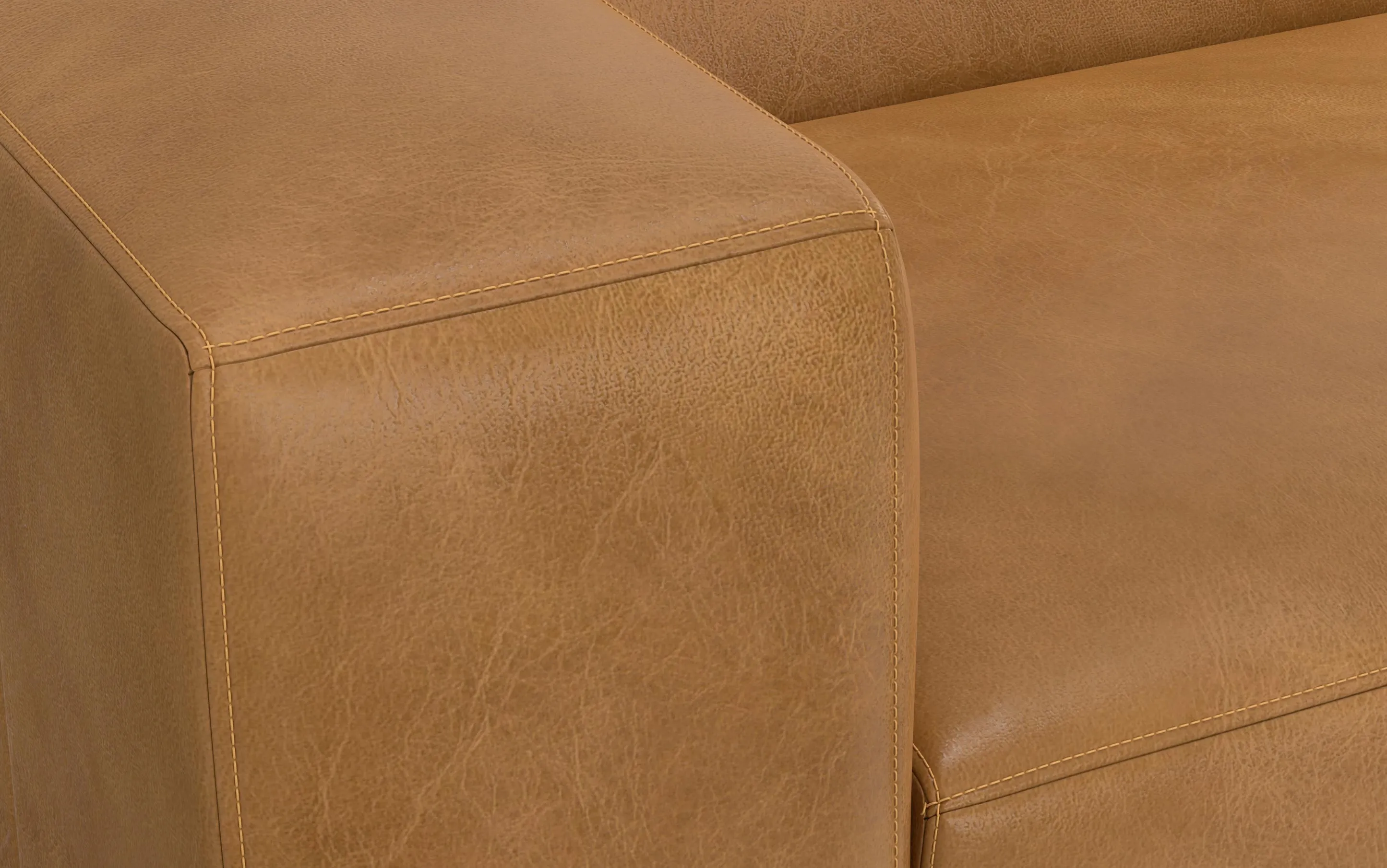 Rex 2 Seater Sofa and Ottoman in Genuine Leather