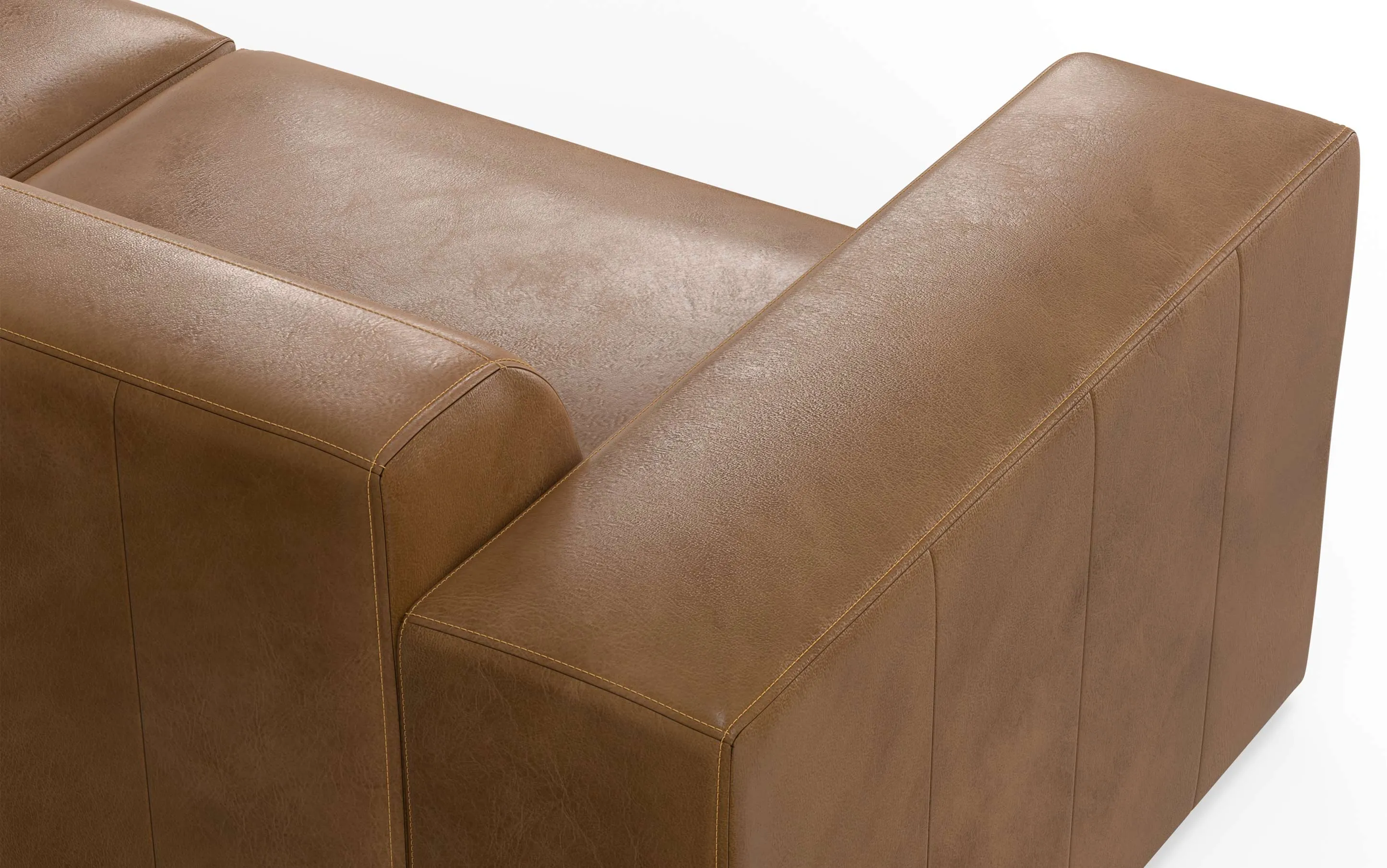 Rex 2 Seater Sofa and Ottoman in Genuine Leather