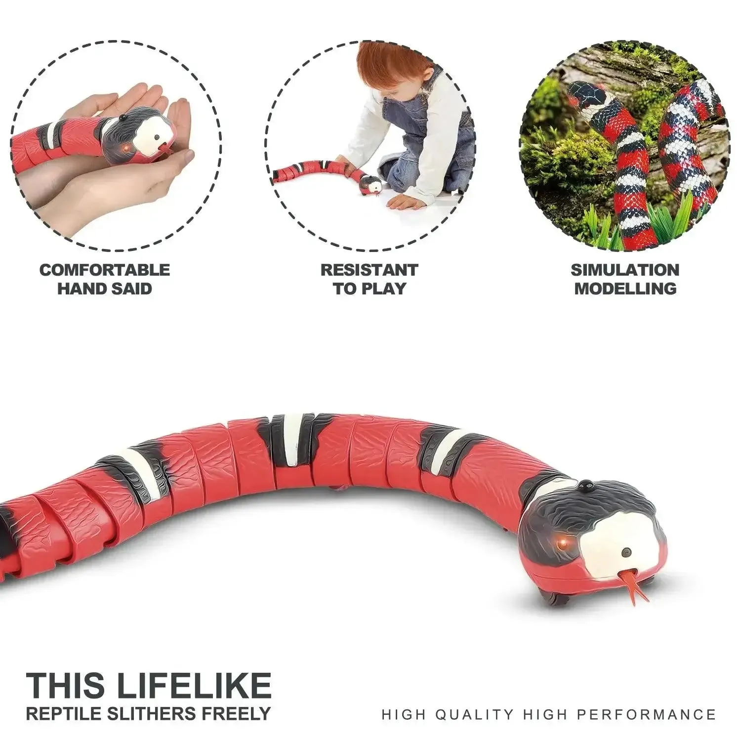 Smart Sensing Snake Toy for Pets