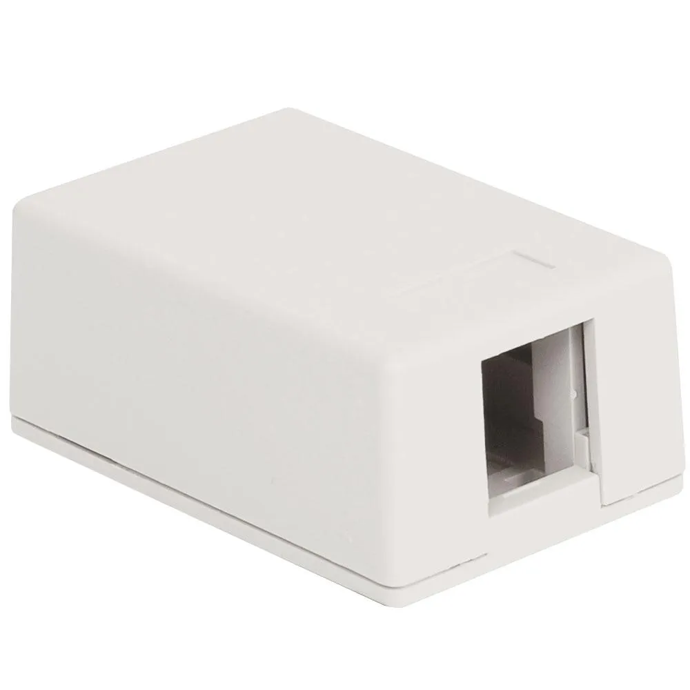 Surface Mount Box, Modular Keystone, 1 Port, White