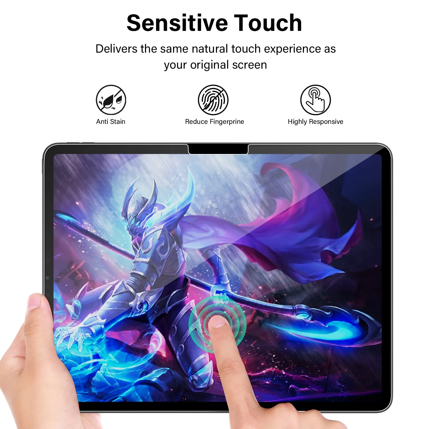 Tough On iPad Air 13" 2024 Screen Protector Full Cover Tempered Glass