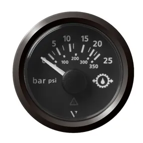 Veratron 52MM (2-1/16") ViewLine Transmission Oil Pressure 25 Bar/350 PSI - Black Dial  Triangular Bezel [A2C59514139]