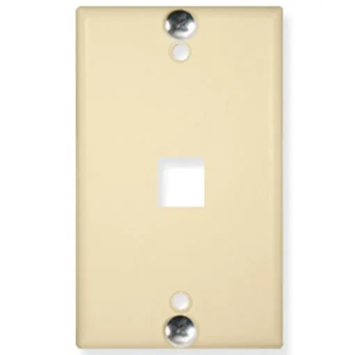 Wall Plate- Phone- Flush- 1-port- Ivory