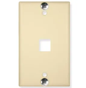 Wall Plate- Phone- Flush- 1-port- Ivory